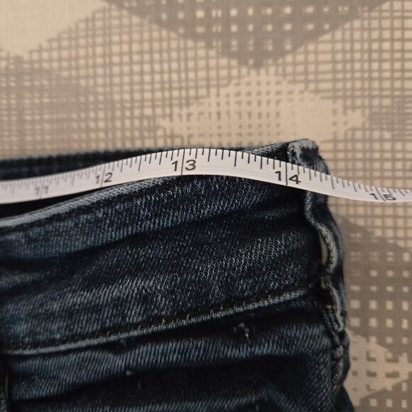 Anthropologie Pilcro High Rise Cigarette Jeans 30 Raw Hem Dark Wash Classic - Picture 6 of 16